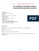 Pharmacodynamic Modeling of Moderate Sedation and Rationale For Dosing Using Midazolam, Propofol and Alfentanil