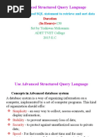 Use Advanced Structured Query Language