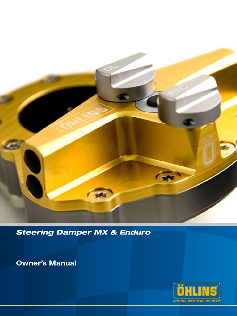 Ohlins ANDMHS Owners Manual Steering Damper MX 00001227 PDF