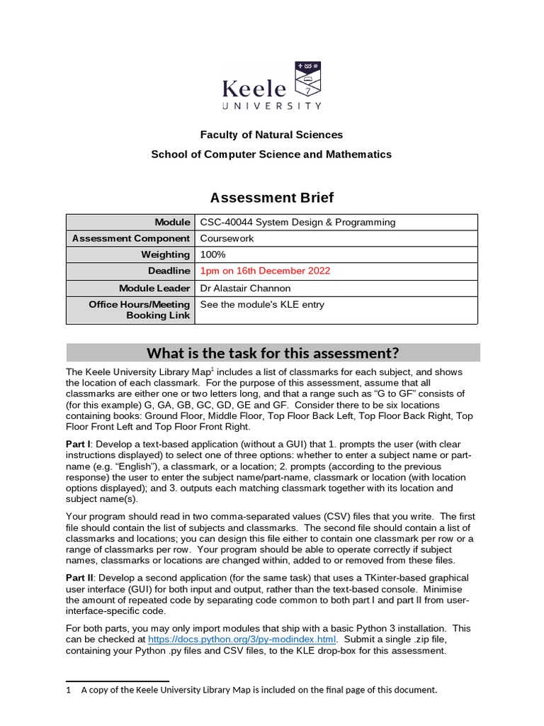 System Design & Programming Assessment | PDF | Graphical User ...