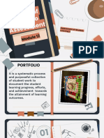 Module 12 Nature of Portfolio Assessment