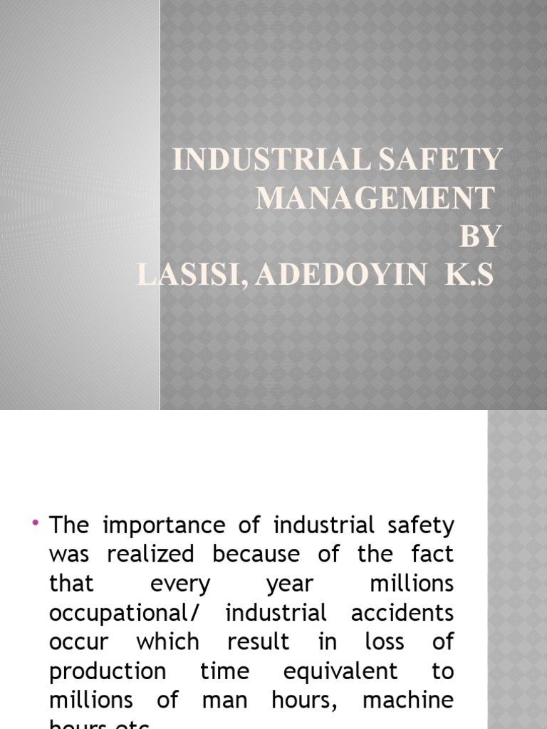 Industrial Safety Management New Pdf Occupational Safety And Health