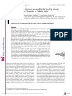 Determinants of Minimum Acceptable Diet Feeding Among Children Aged 6-23 Months in Odisha, India