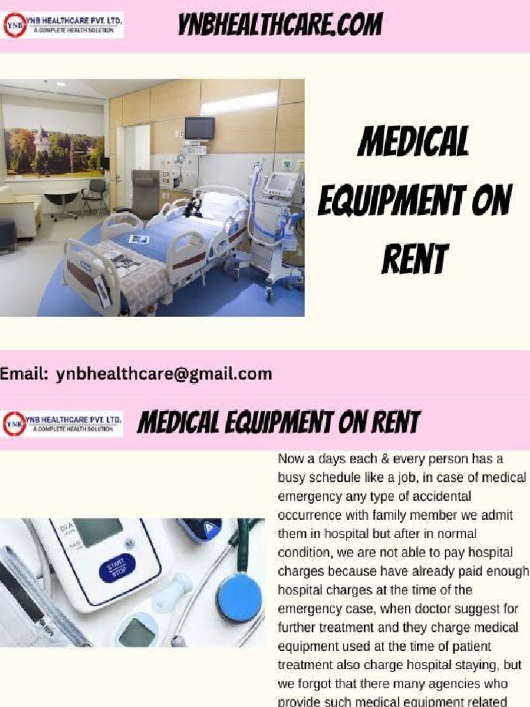 Medical Equipment On Rent PDF