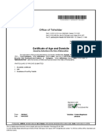 Office of Tehsildar: Certificate of Age and Domicile