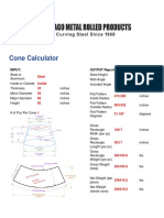 Chicago Metal Rolled Products Calculator Results