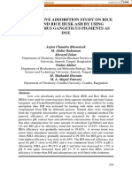 Comparative Adsorption Study On Rice Husk and Rice Husk Ash by Using Amaranthus Gangeticus Pigments As DYE