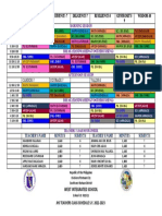 Jhs Teachers Schedule S.Y 2022-2023