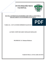 Ejercicios de Ecuaciones Diferenciales de Orden Superior ESIME-IPN