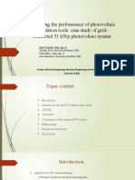 Photovoltaic Simulation Tools Comparison