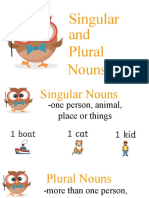 Grammar - Singular and Plural Nouns Sentences Activity