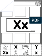 Letter X, y and Z Cut and Paste Activity Sheets