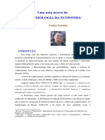 CARLOS GARRIDO-Uma Nota Acerca Da Epistemologia Da Economia