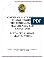 Ruang Lingkup Materi TPM ASPD 2023 Matematika