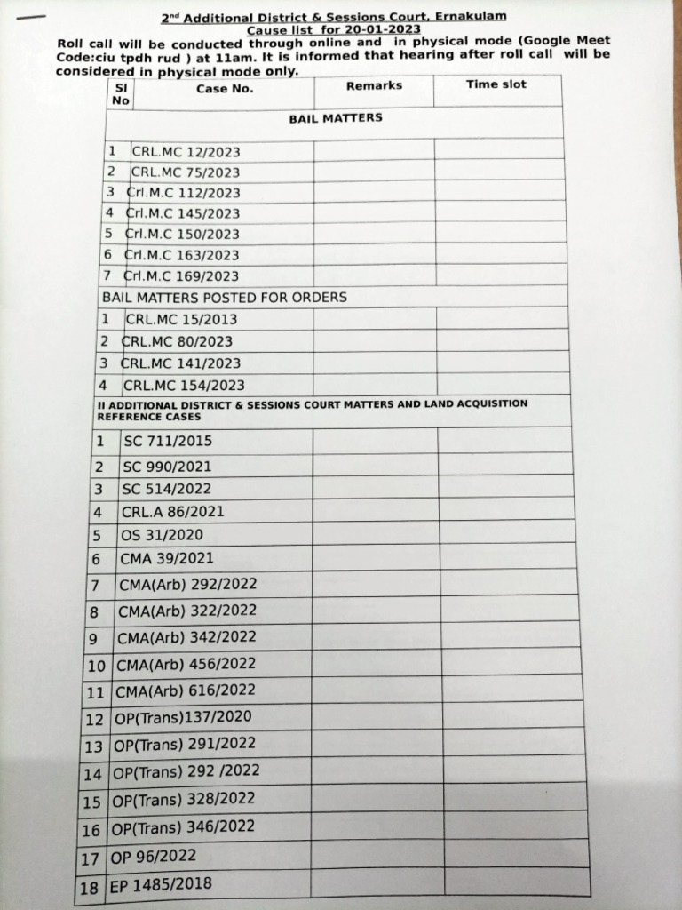 2nd-additional-district-sessions-court-ernakulam-cause-list-for-20