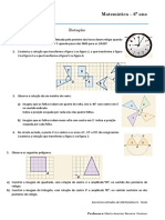 Matemática 6o ano - Rotação