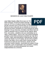 Biografia de Juan Pablo Duarte