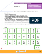 Bingo Fracciones, Decimal, Porcentaje