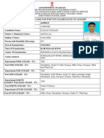 DILDAR Admit - Card - DME - Grade - IV