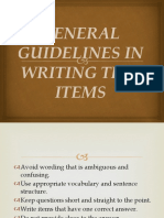 8.2 - General Guidelines in Writing Test Items