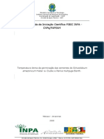 Temperatura Ótima Da Germinação Das Sementes de Schizolobium Amazonicum Huber Ex Ducke e Parkia Multijuga Benth.