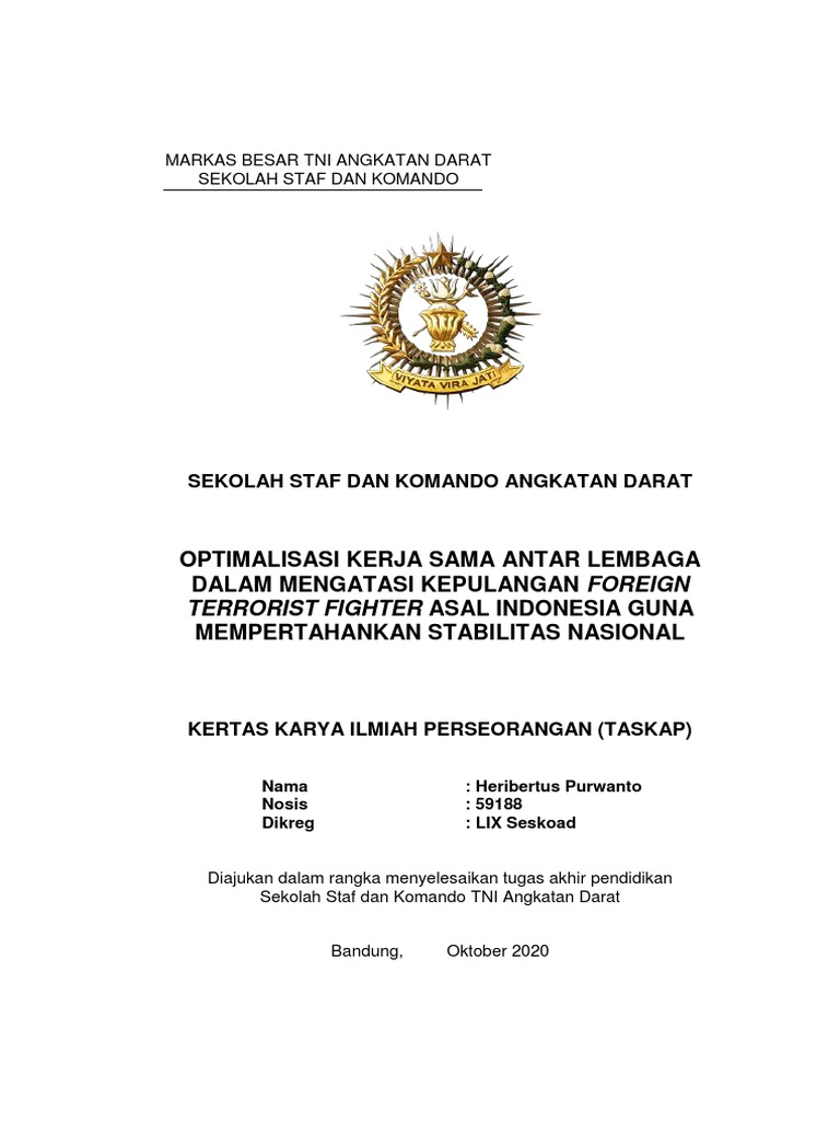 Optimalisasi Kerja Sama Antarlembaga Terorisme | PDF