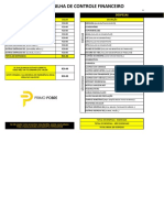 Controle financeiro mensal com entradas e despesas