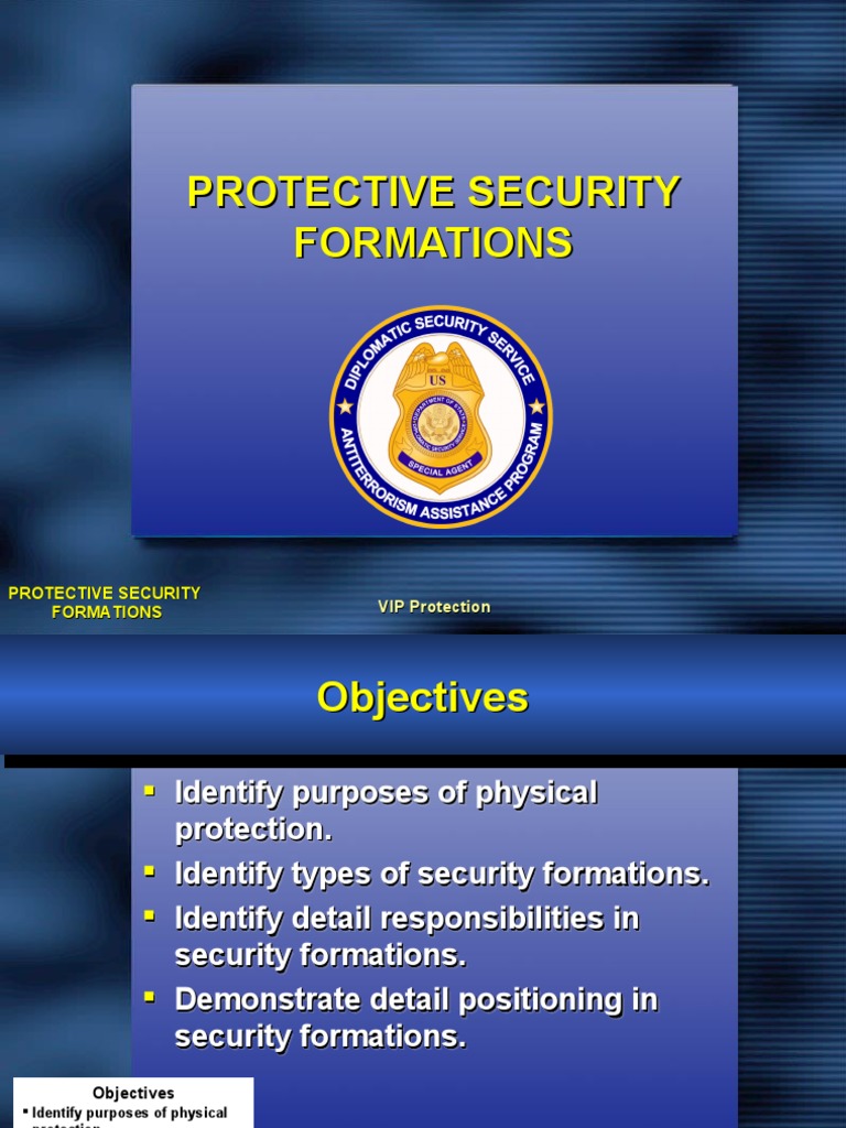 Protective Security Formations PDF Stairs Securities
