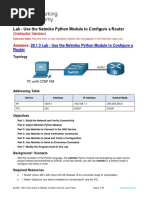 28.1.3 Lab - Use The Netmiko Python Module To Configure A Router - ITExamAnswers