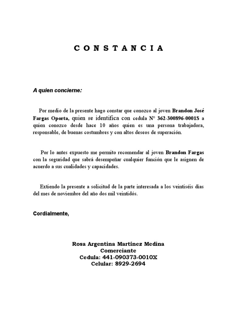 Cartas de recomendación personalizadas | PDF | Derecho
