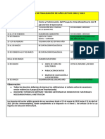 Cronograma de Finalización de Año Lectivo