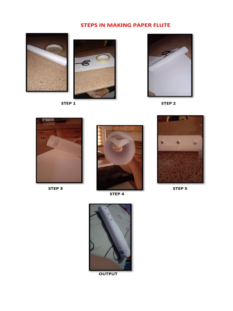 Steps in Making Paper Flute PDF