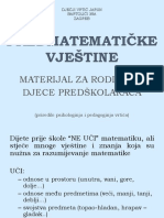 PREDŠKOLARCI Predmatematičke Vještine