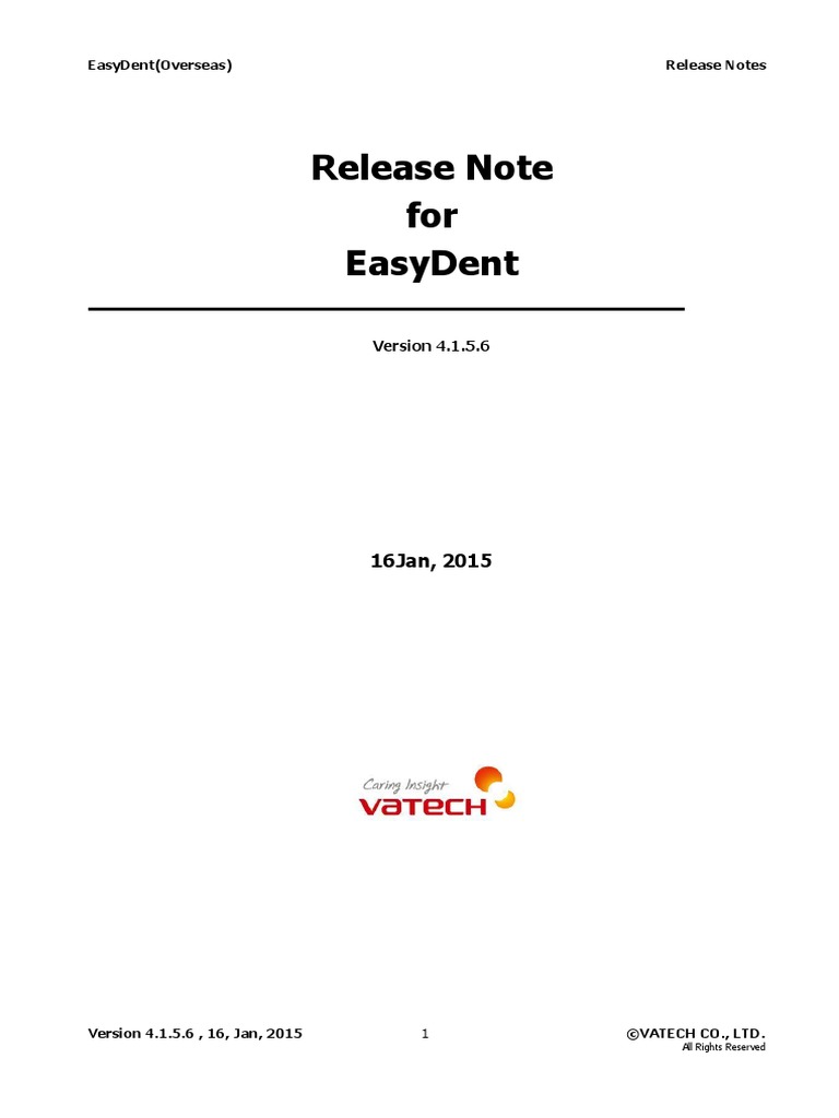 Release notes for easydent4 ver 4 1 5 6 oversea eng pdf windows 7