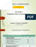 Lecture 1 - Introduction To Geophysics