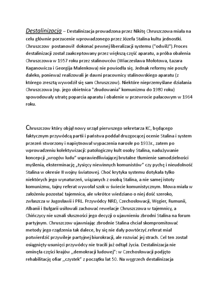 Destalinizacja PDF