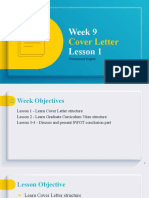 Week 9 - Lesson 3.1 - Cover Letter