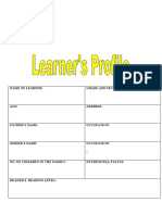Learners Reading PROFILE
