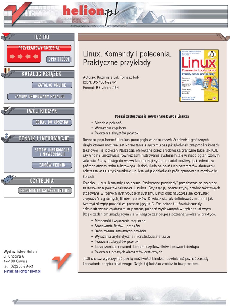 Linux Komendy I Polecenia Wydanie V