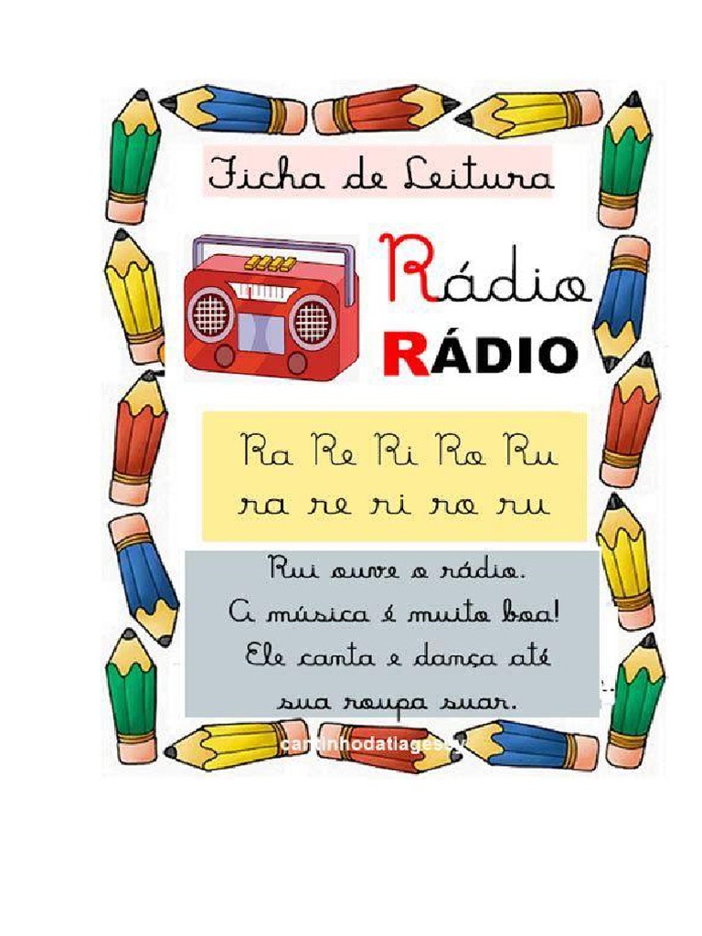 Ficha de Leitura Letra R | PDF