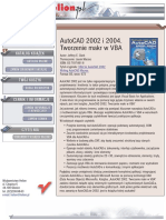 AutoCAD 2002 I 2004. Tworzenie Makr W VBA