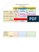 Horario Año Escolar 2022