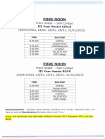 III-I Exam Bus Timings