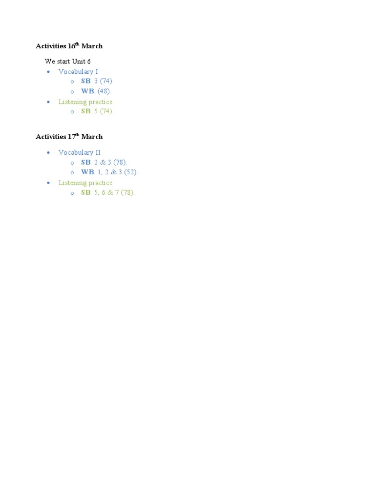 2º ESO - Activities 2 | PDF | Foreign Language Studies