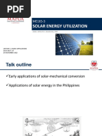 Lecture 1.2 - Solar Energy (Applications)