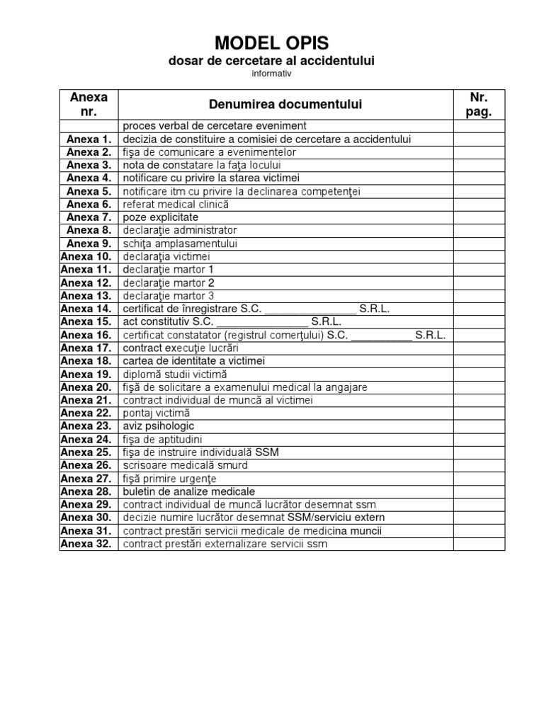 Model OPISdosarcercetare | PDF