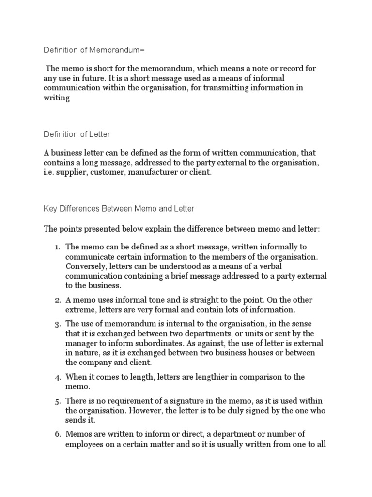 Definition of Memorandum Engli Q3 PDF Memorandum Linguistics