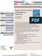 Derive 5.05. Pomocnik Matematyczny. Ćwiczenia