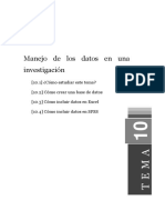 Tema 10. Manejo de los datos en una investigación