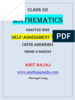Xii Maths Book-2 Based Self-Assessment Tests 2022-23 (Amit Bajaj)